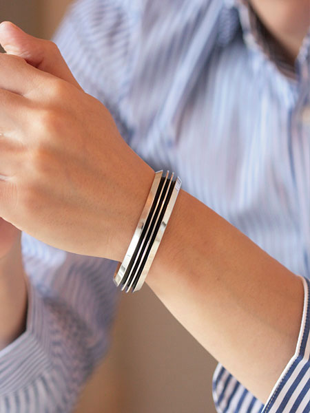 インディアン・ジュエリー INDIAN JEWELRY | TOM HAWK / 3 line Bangle