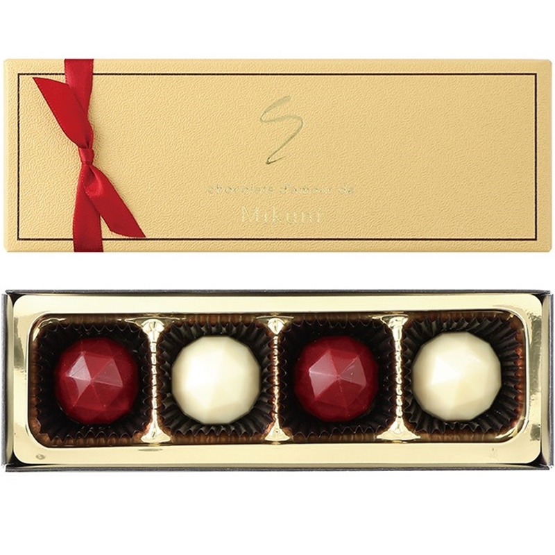 ショコラ・ダムール・ドゥ・ミクニ フランス産ワインのショコラ 4個