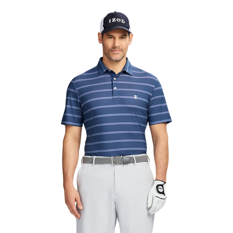 Golf Swingflex Elite Stripe Polo - Navy Blazer – IZOD