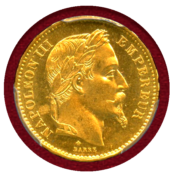 JCC | ジャパンコインキャビネット / フランス 1869BB 20フラン 金貨