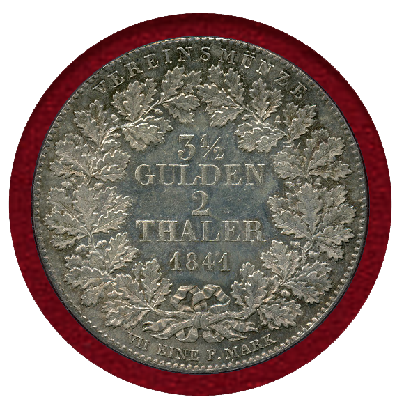 JCC | ジャパンコインキャビネット / ドイツ 1841年 2ターラー 銀貨