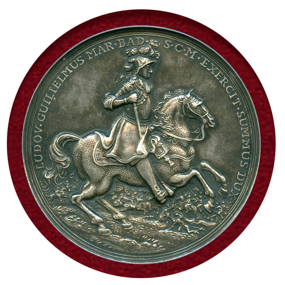 1955 ドイツ バーデン ヴィルヘルム 生誕300周年 大型 レア 純銀メダル