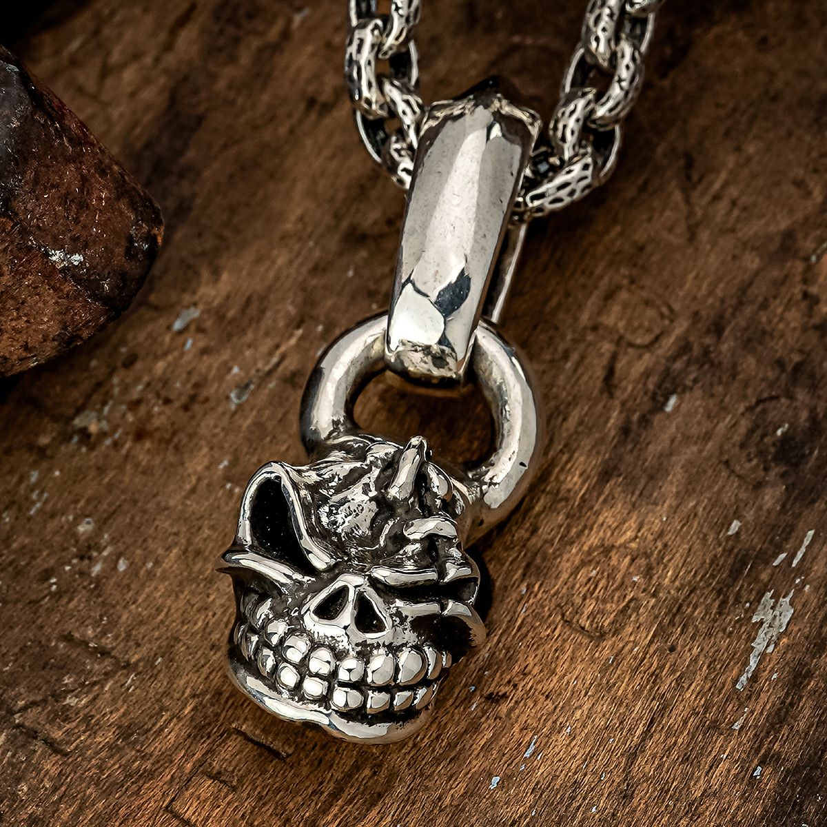 スターリンギア フェイシングスカルリンク/プレーンリンクブレスレット