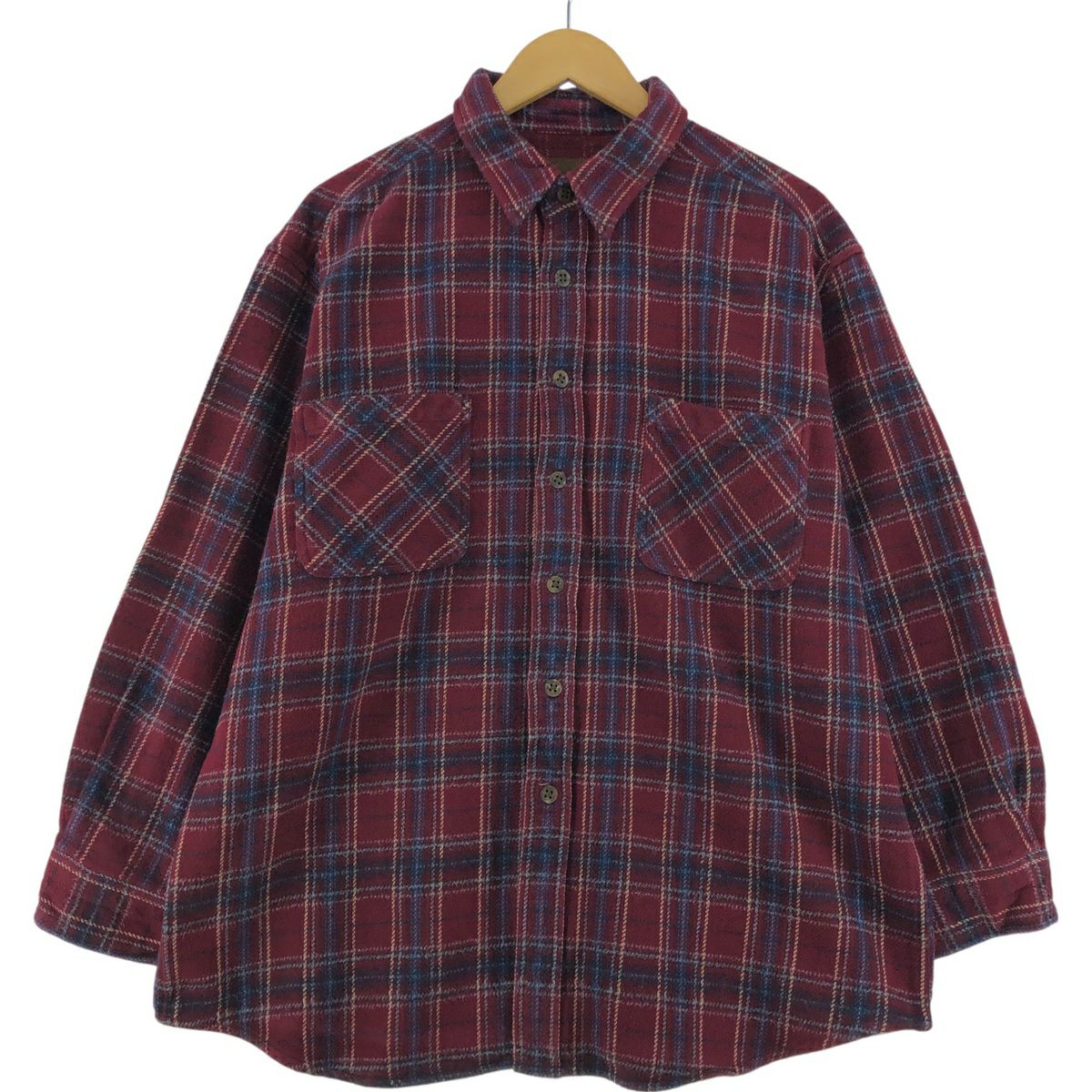 古着 セントジョンズベイ ST. JOHNS BAY オンブレチェック 長袖