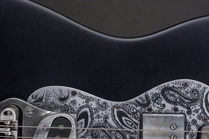 15023 Black on Cream Paisley Deluxe SteelCaster with B16 Bigsby