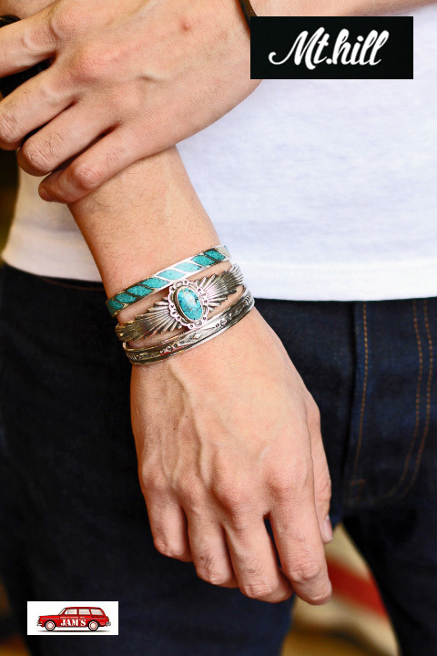 Mt.hill」 マウントヒル サンバーストバングル ミディアム ターコイズ