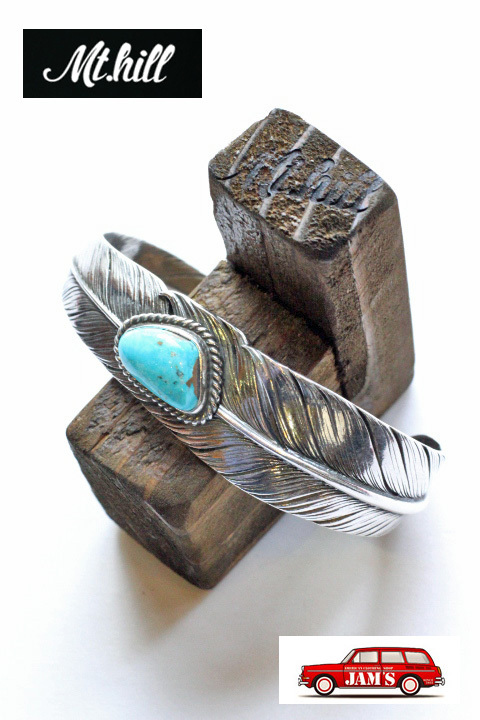 Mt.hill」 マウントヒル フェザーバングルスリム ターコイズマウンテン