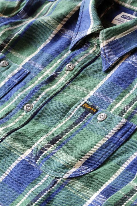 Pherrows」 フェローズ ヘヴィーネルシャツ 16W--720WS [バーガンディ]