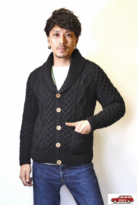 INVERALLAN」 6A SHAWL COLLER CARDIGAN インバーアラン ショール