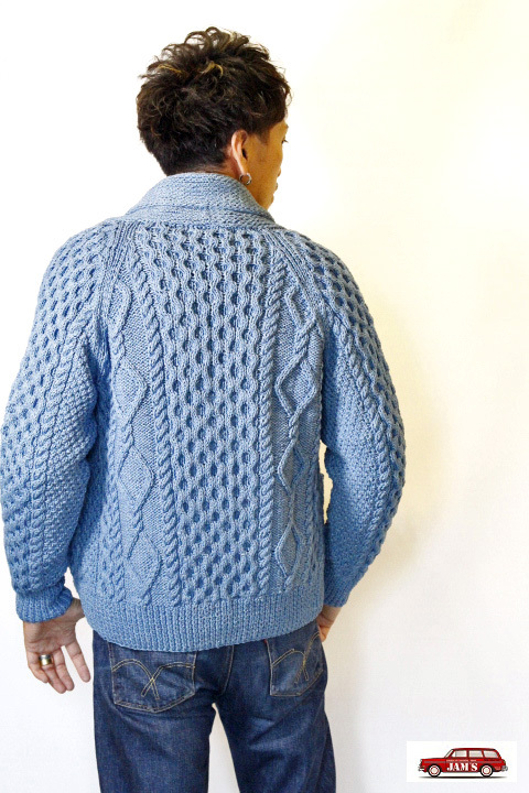 INVERALLAN」 6A SHAWL COLLER CARDIGAN COTTON インバーアラン
