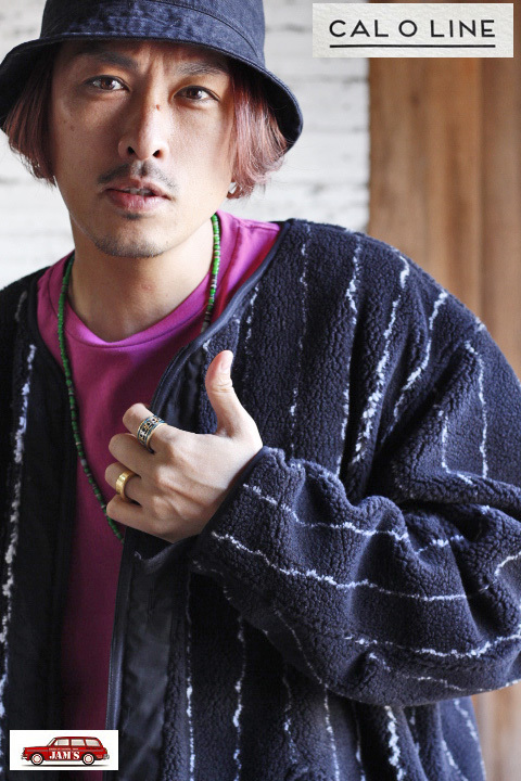 CAL O LINE」 JACQUARD PILE LINER CARDIGAN キャルオーライン