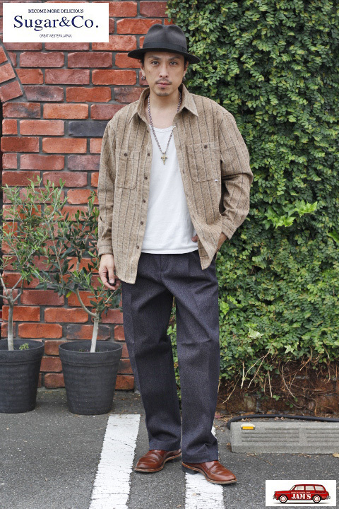 Sugar & Co.」Moleskin Stripe Drop Shirt シュガーアンドカンパニー