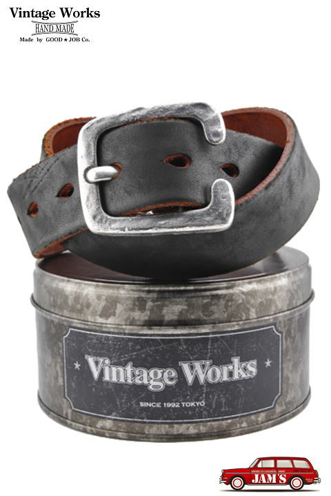 Vintage Works」ヴィンテージワークス Cバックル レザーベルト DH5536