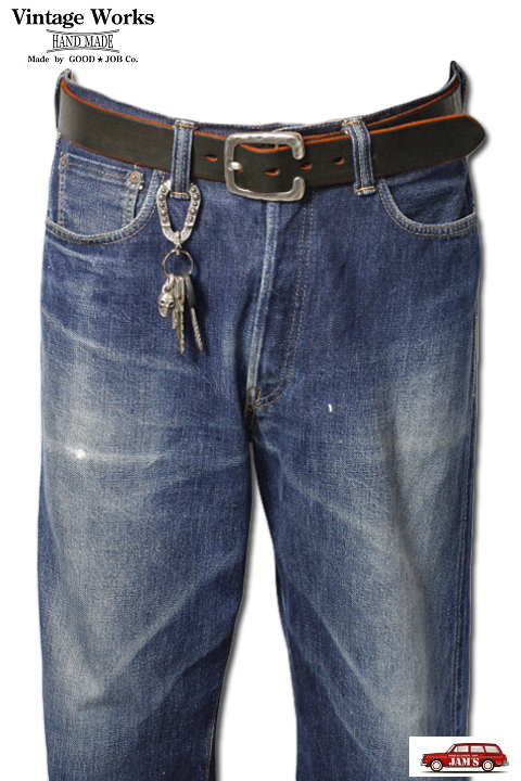 Vintage Works」ヴィンテージワークス Cバックル レザーベルト DH5536