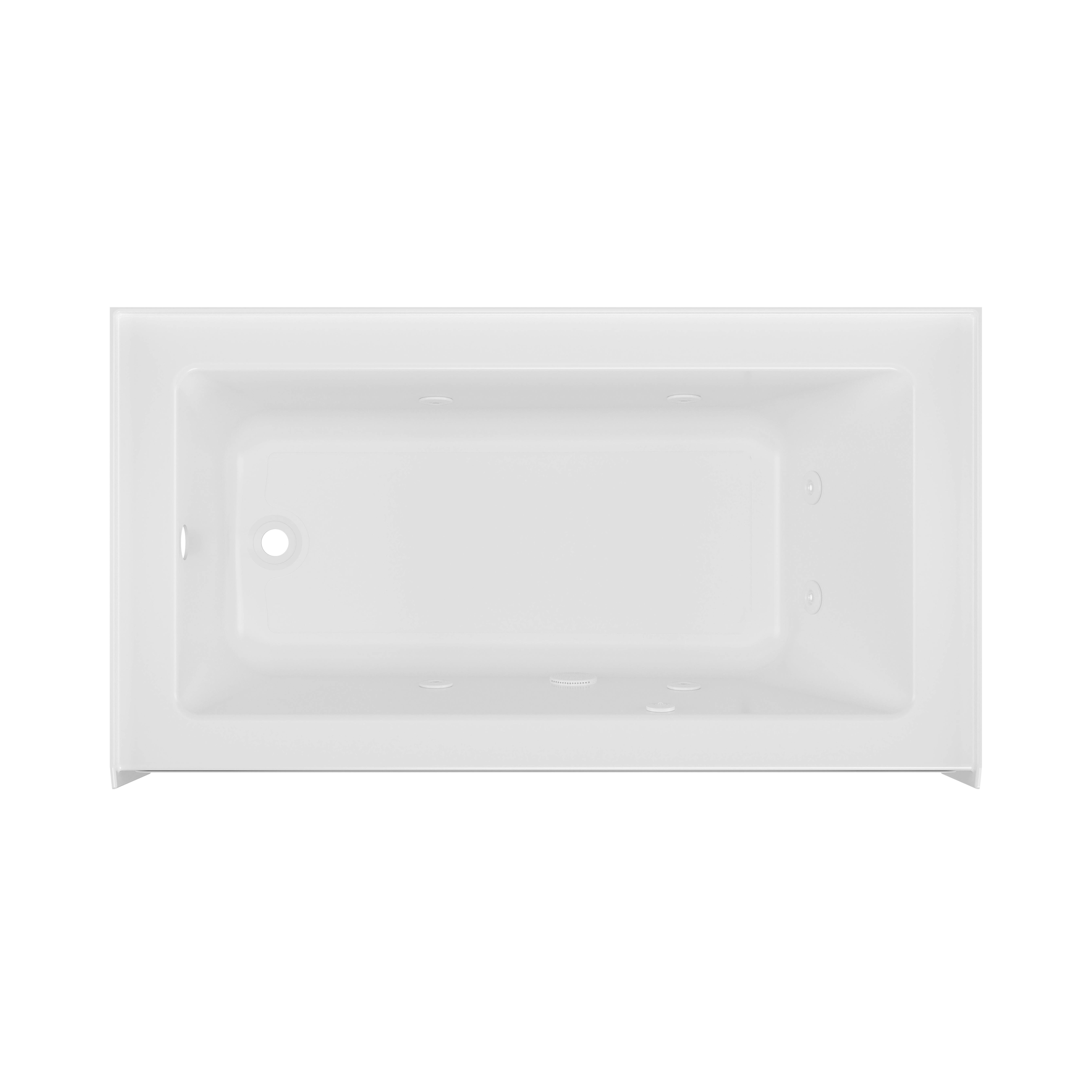 SIGNATURE® Rectangle Flat Front 6030 Skirted Soaking RH White