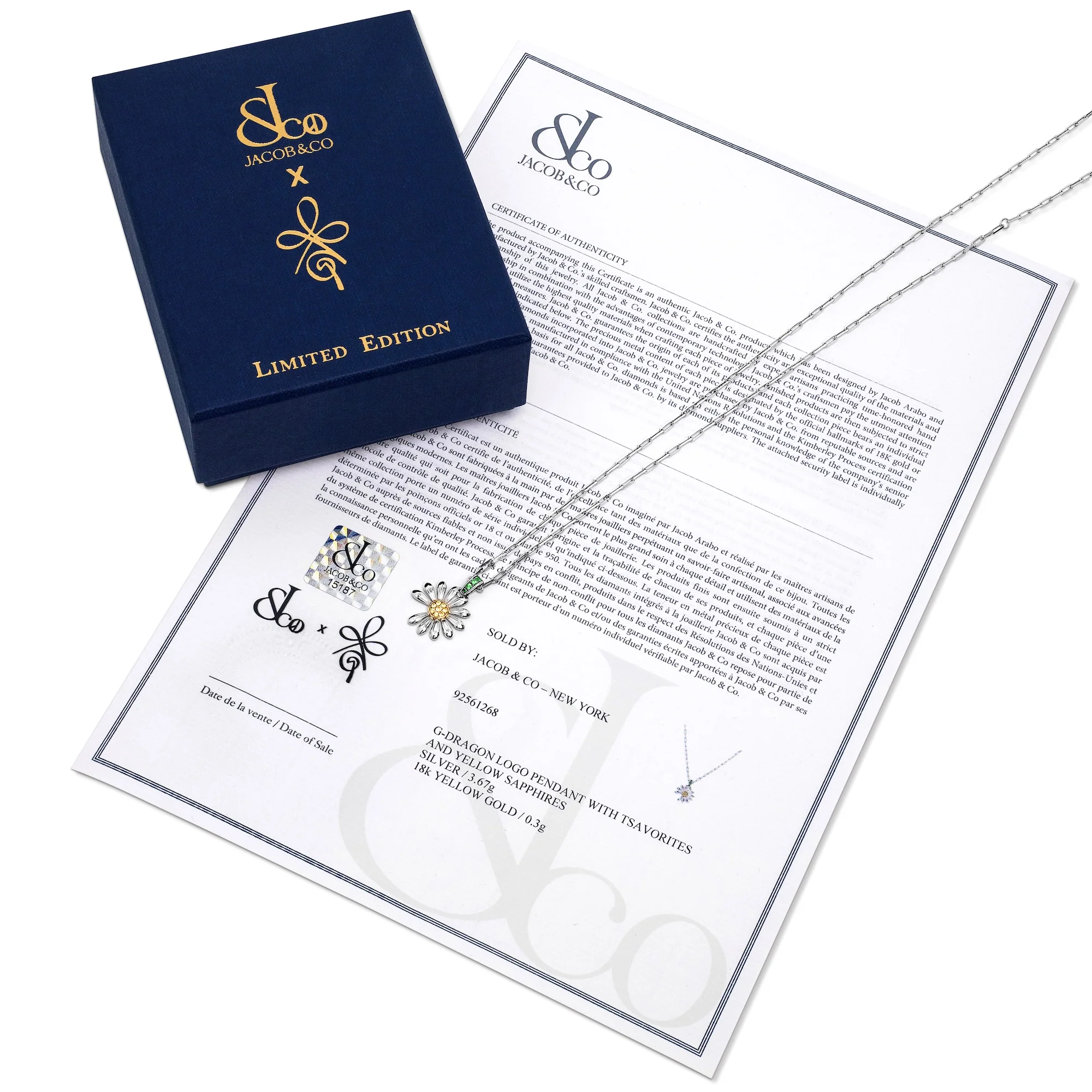 Jacob & Co. × PEACEMINUSONE ペンダント | G-DRAGON コラボジュエリー