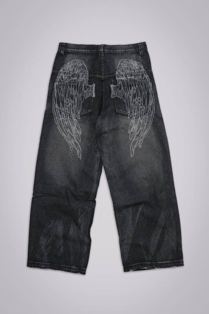 Shop Black Ethereal Colossus Jeans | Jaded London | Clothing