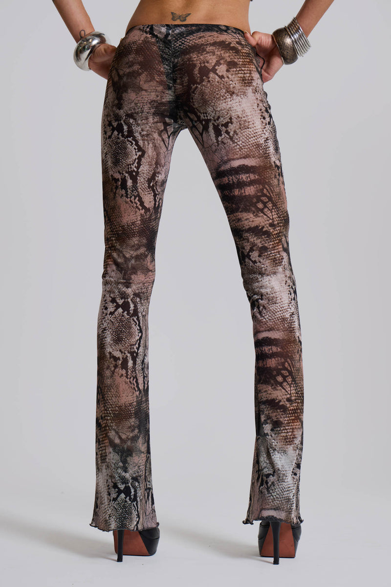 Shop Snake Laced Mesh Trousers | Jaded London | Clothing