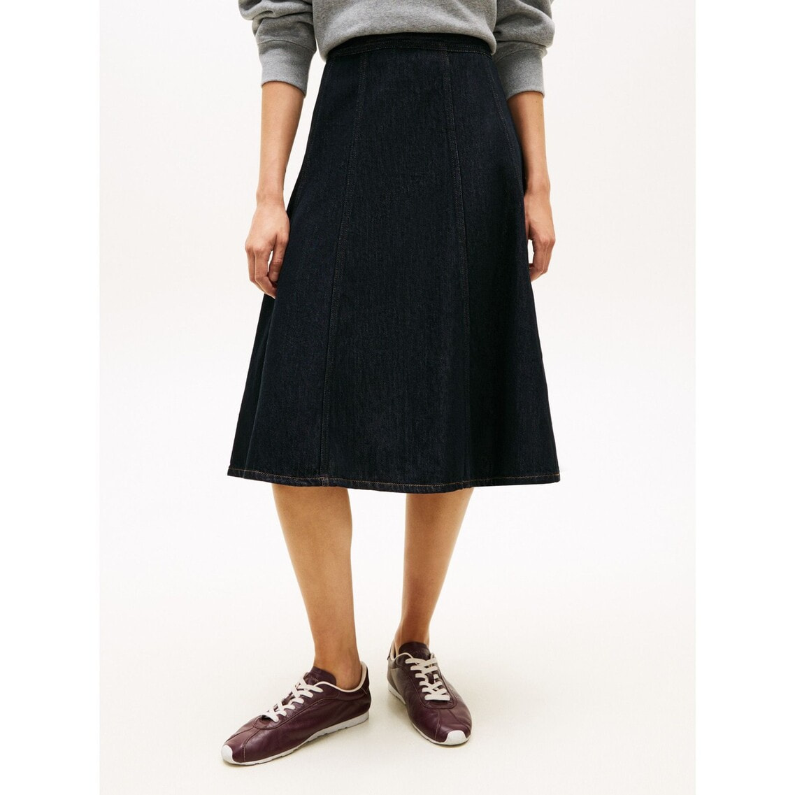 デニムピュアフレアミディスカート | トミー ヒルフィガー | トミー