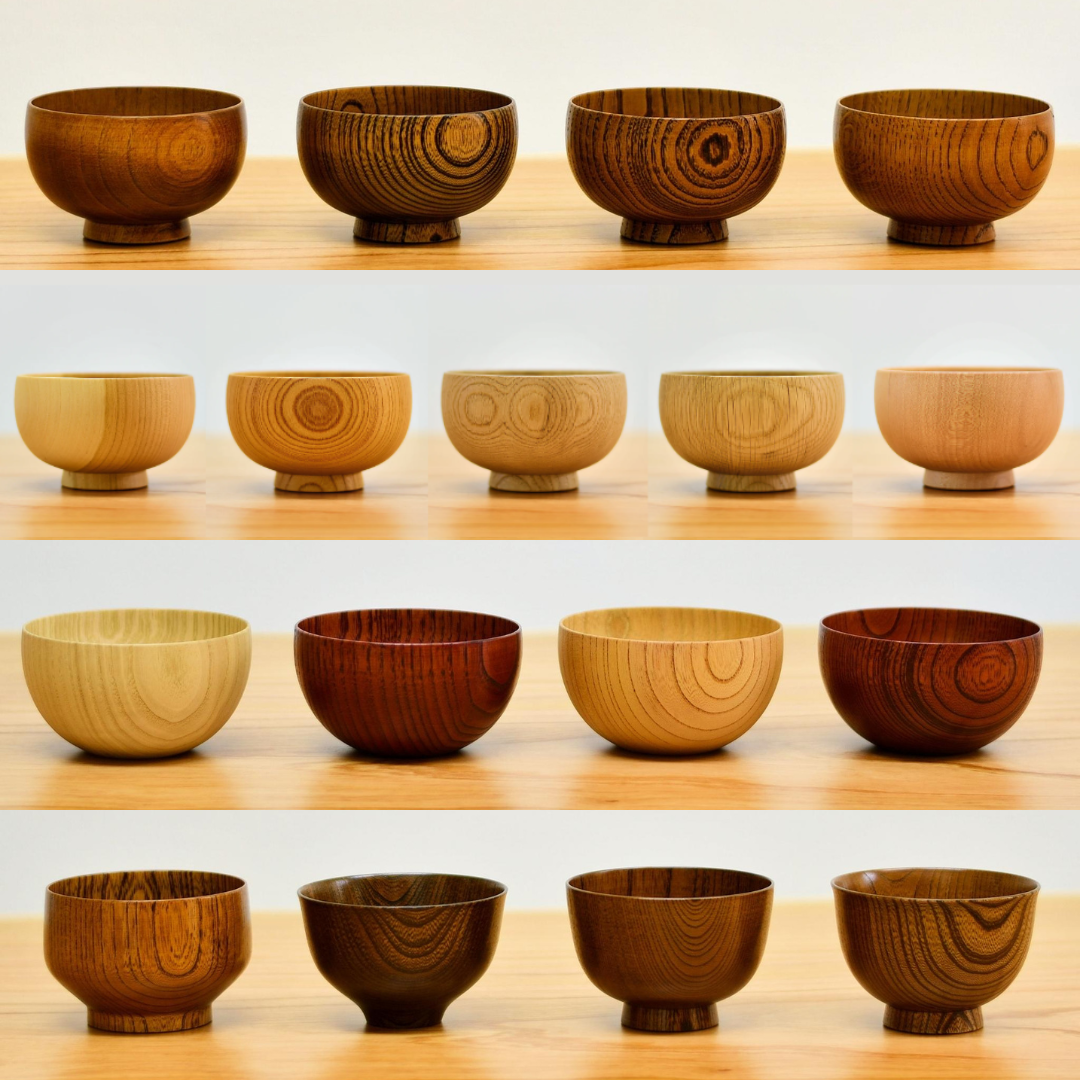 山中漆器 お椀 | サブロク椀 漆茶 | ⽻反 | 白鷺木工