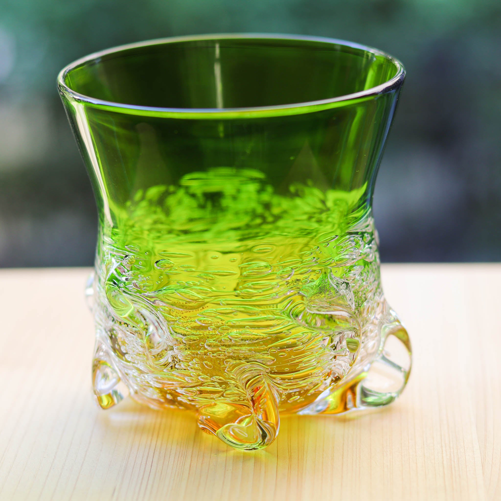 綾ガラス グラス | Jewelry Ice 氷の宝石 | 若草 アンバー | グラス