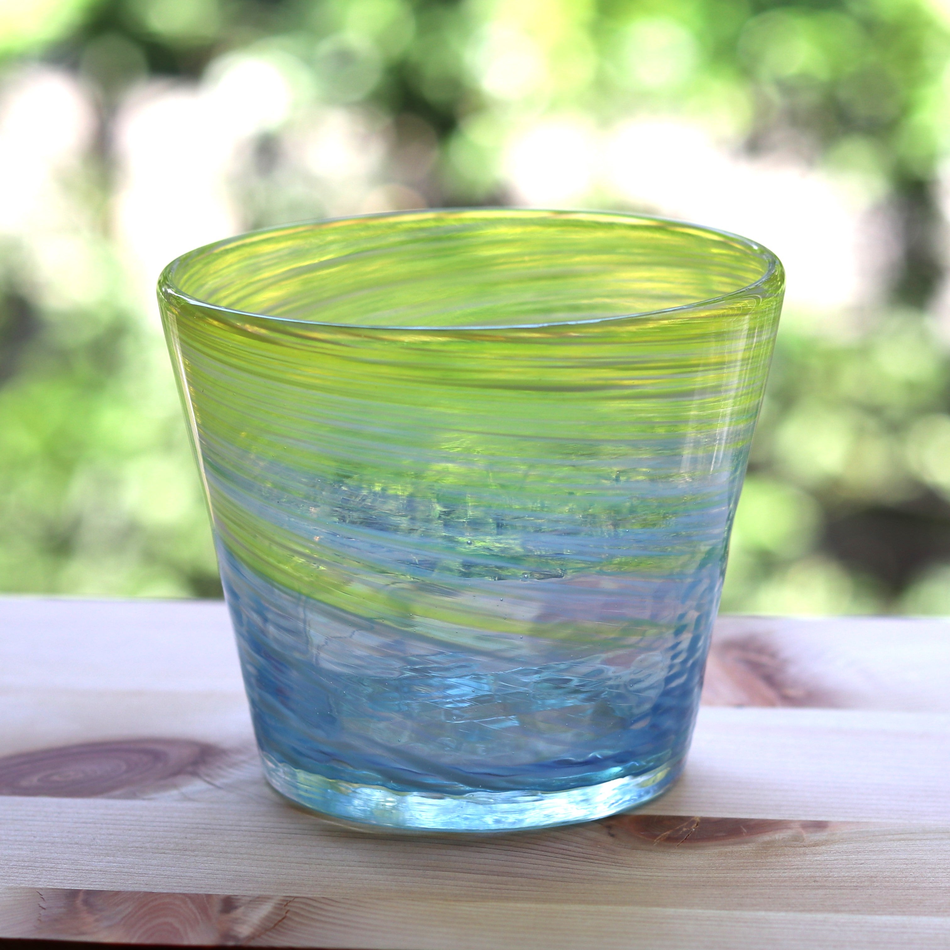 琉球硝子 | 匠カップ | ターコイズ | 兼次侃公作