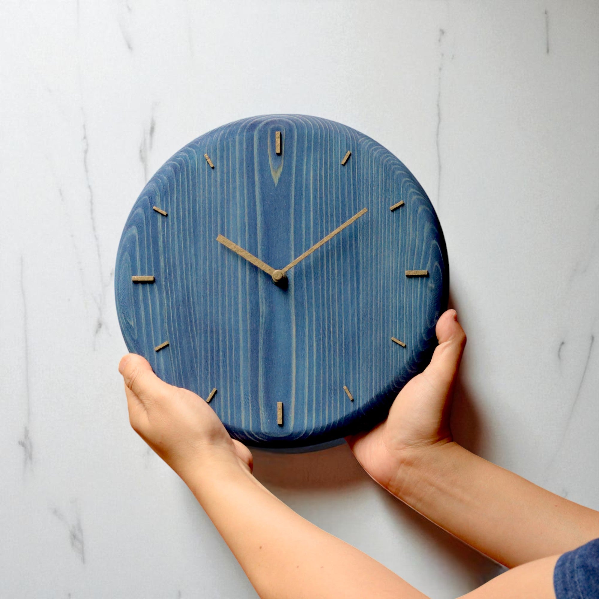 木工製品 掛け時計 | Wall CLOCK 250 | 藍 | ミマツ工芸
