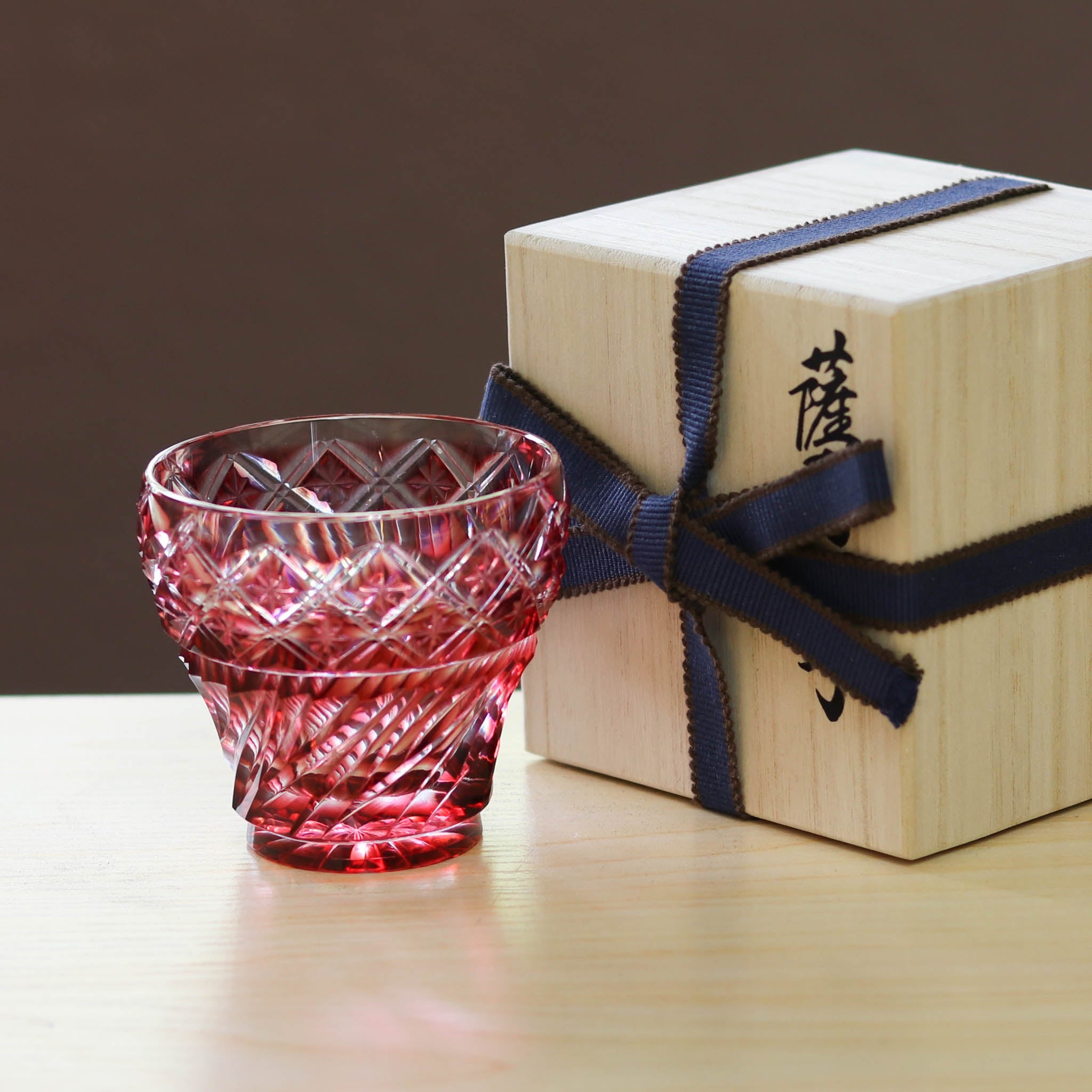 薩摩切子 クリスタルグラス | フリーカップ | 金赤 | 薩摩びーどろ工芸