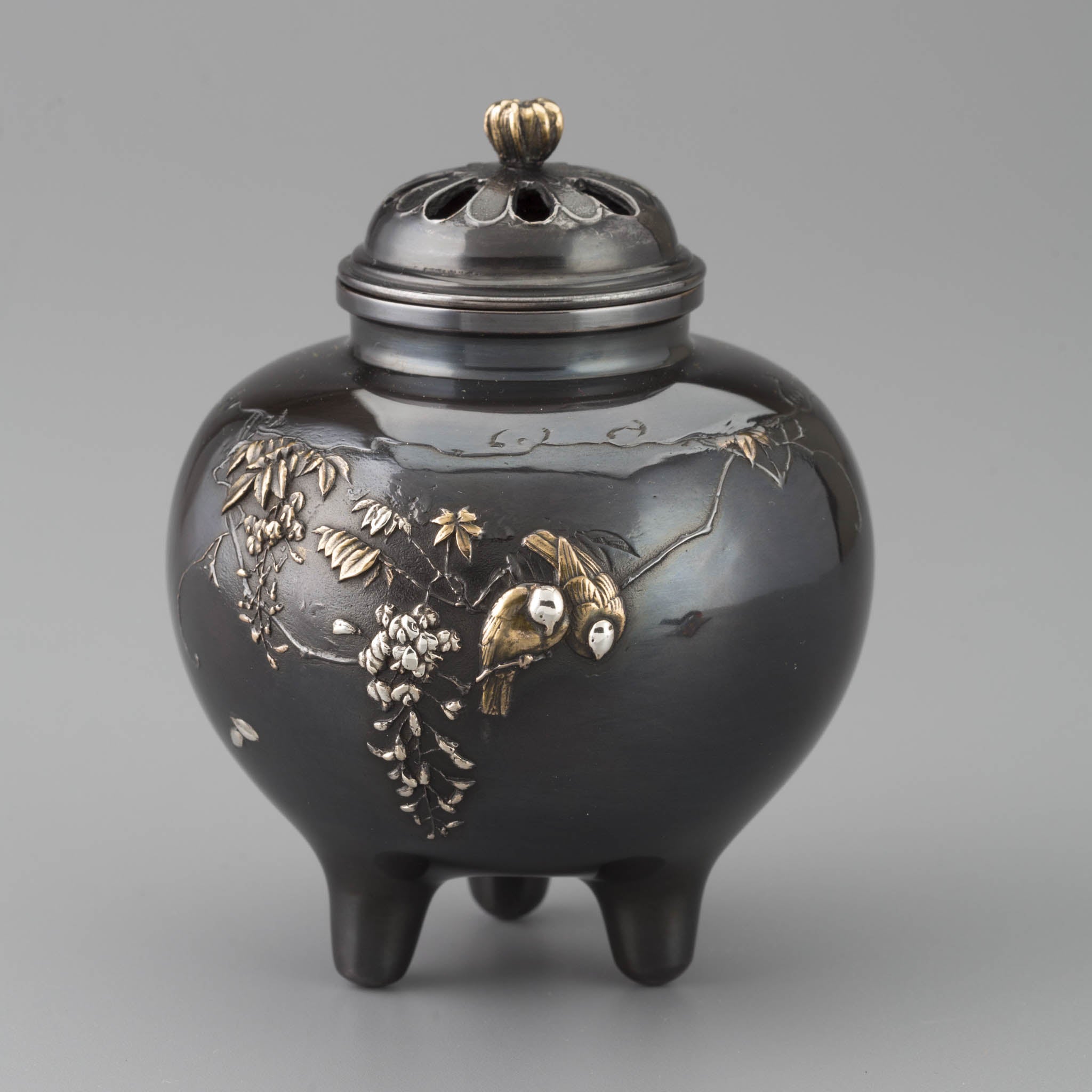 高岡銅器 香炉 | つばめ 彩色 | 銅 | 喜泉堂