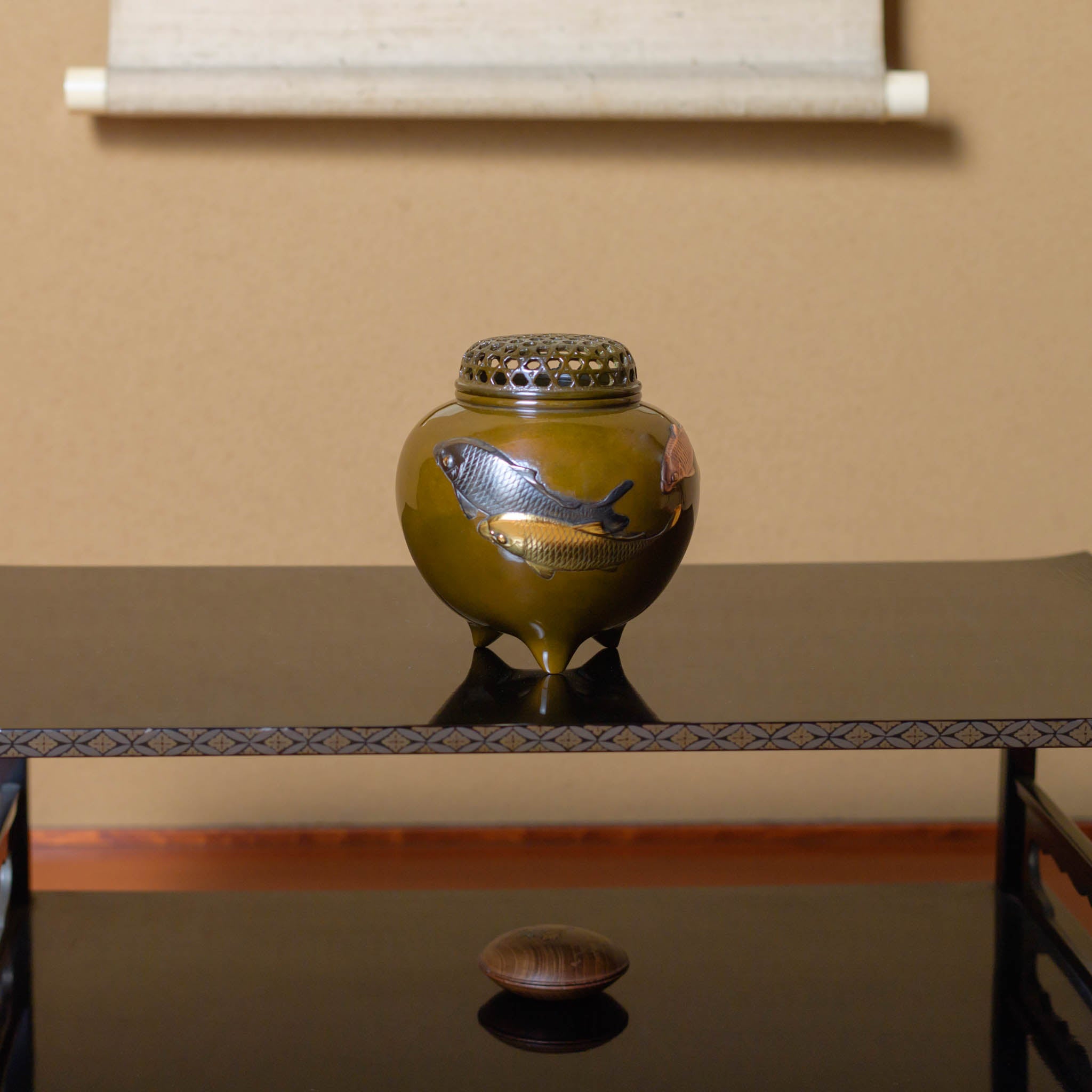 高岡銅器 香炉 | 玉型鯉 | 銅 | 喜泉堂