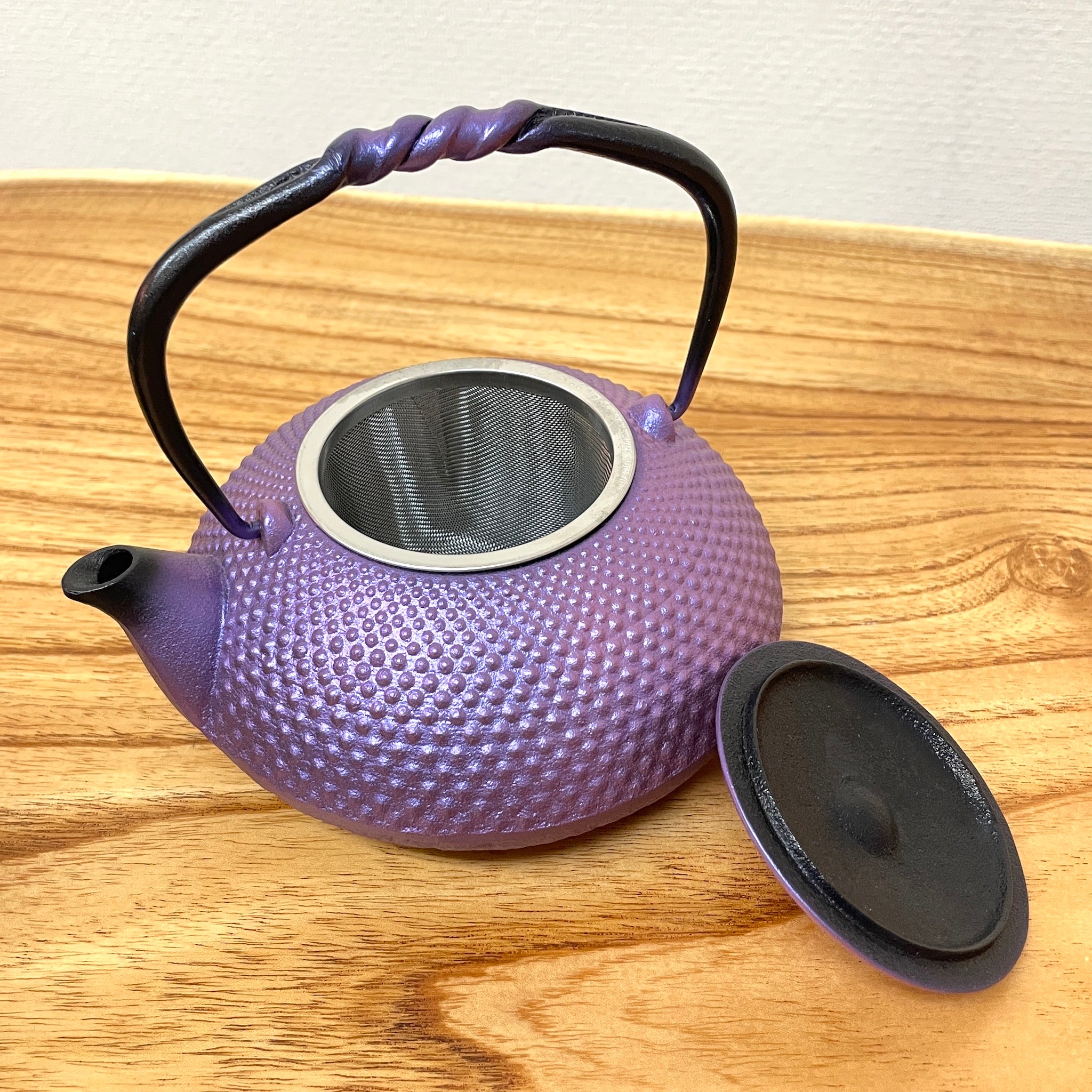 南部鉄器 小鉄瓶 急須 | アラレ 0.5L | 紫 | 及富