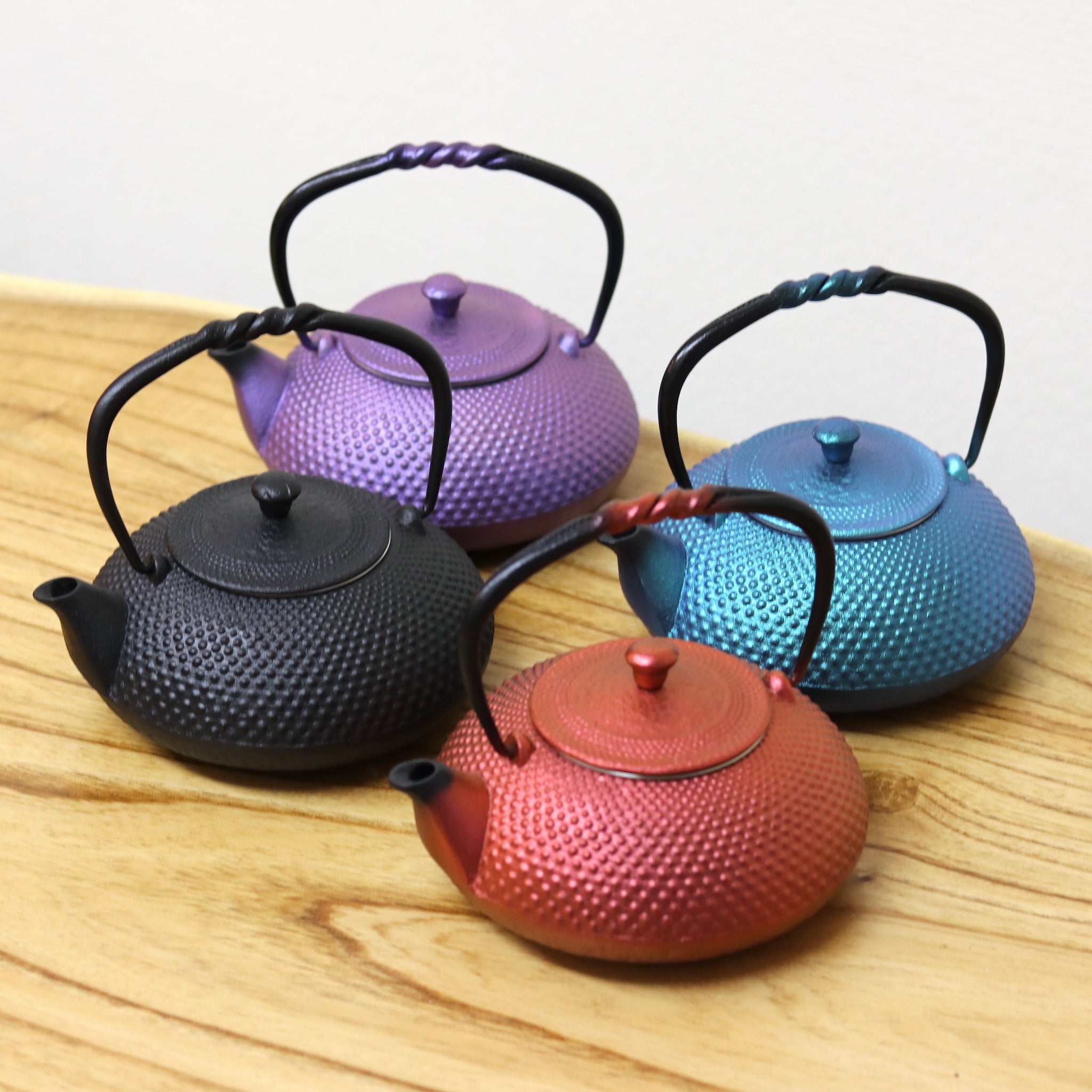 南部鉄器 小鉄瓶 急須 | アラレ 0.5L | 紅 | 及富