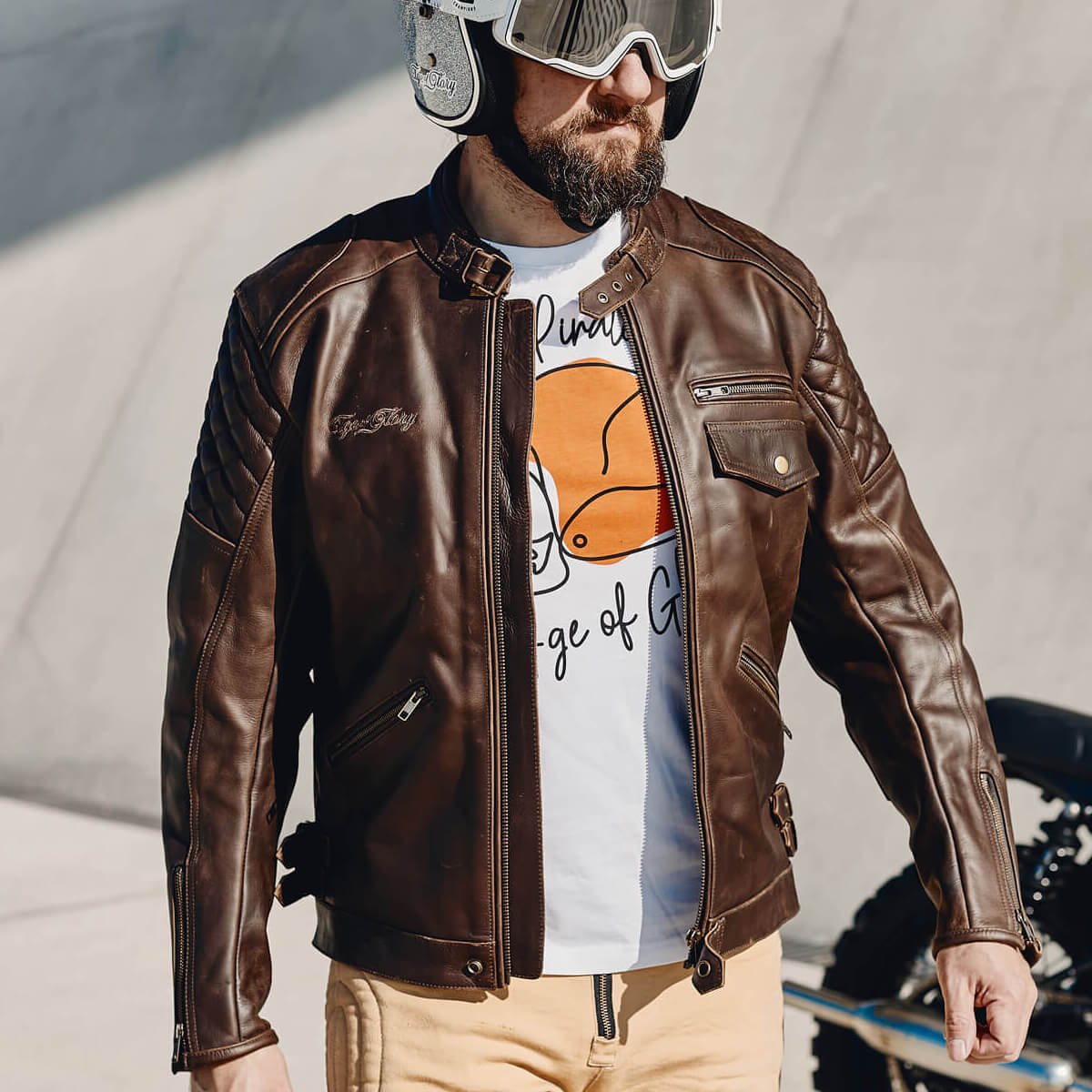 試着無料】エイジオブグローリー キングピン - バイク レザー