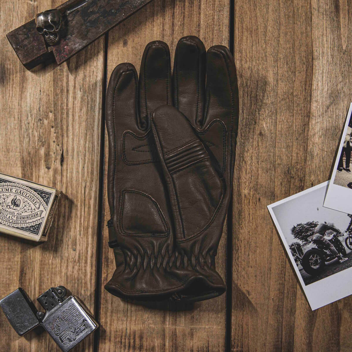 試着無料】エイジオブグローリー ガレージ - バイク レザー グローブ