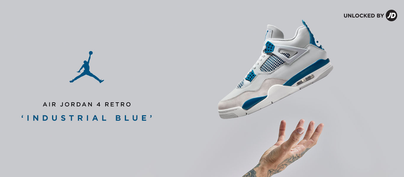 The Air Jordan 4 Retro 'Industrial Blue' drops May 4th - JD Sports US