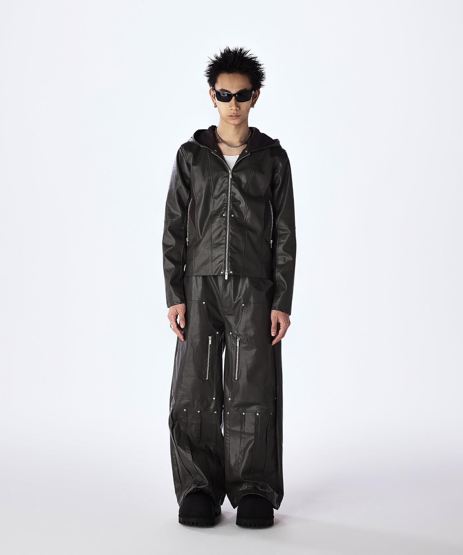 Leather Hooded Jacket – Jent Louis