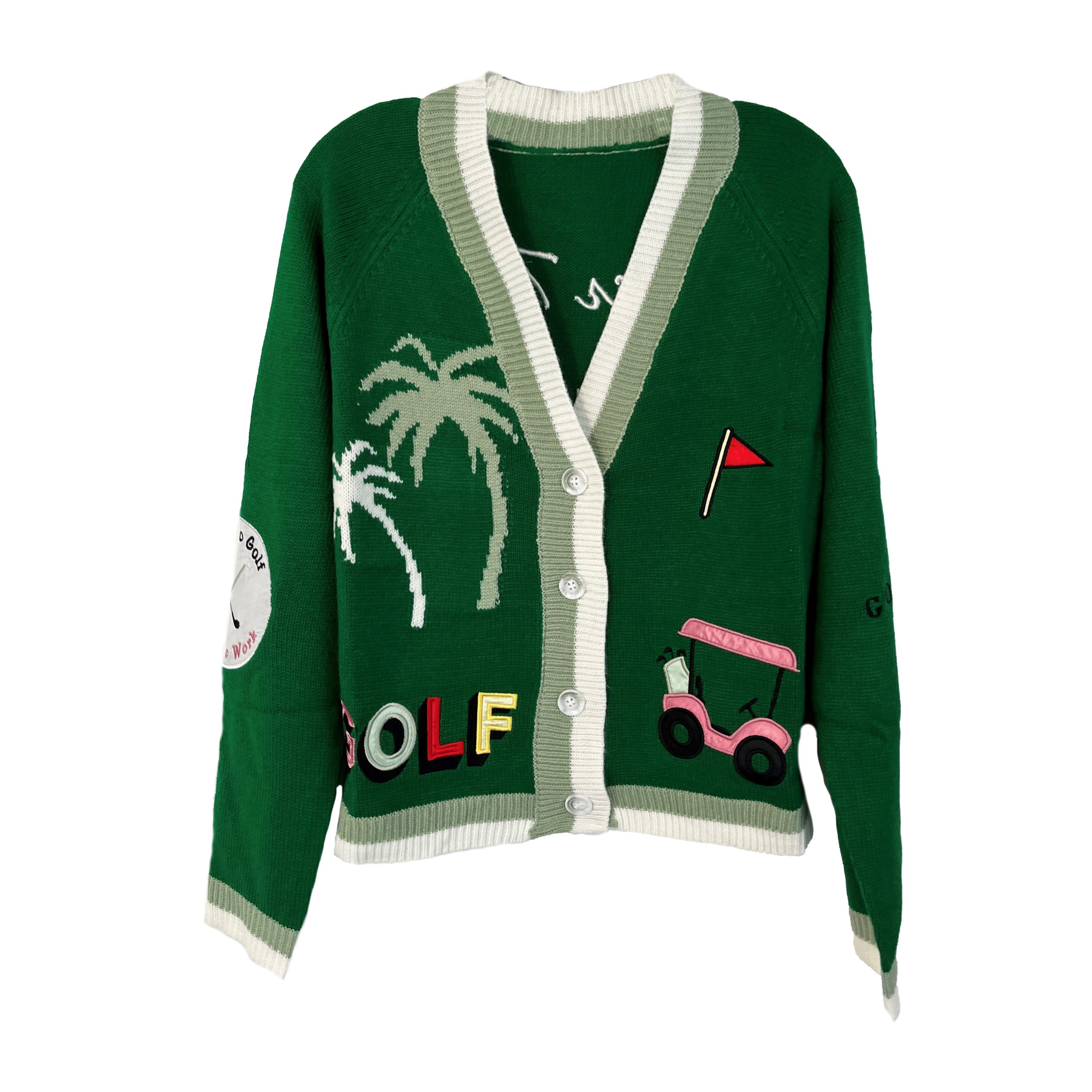 Green Golf Cardigan Sweater – Jennifer Miller Jewelry