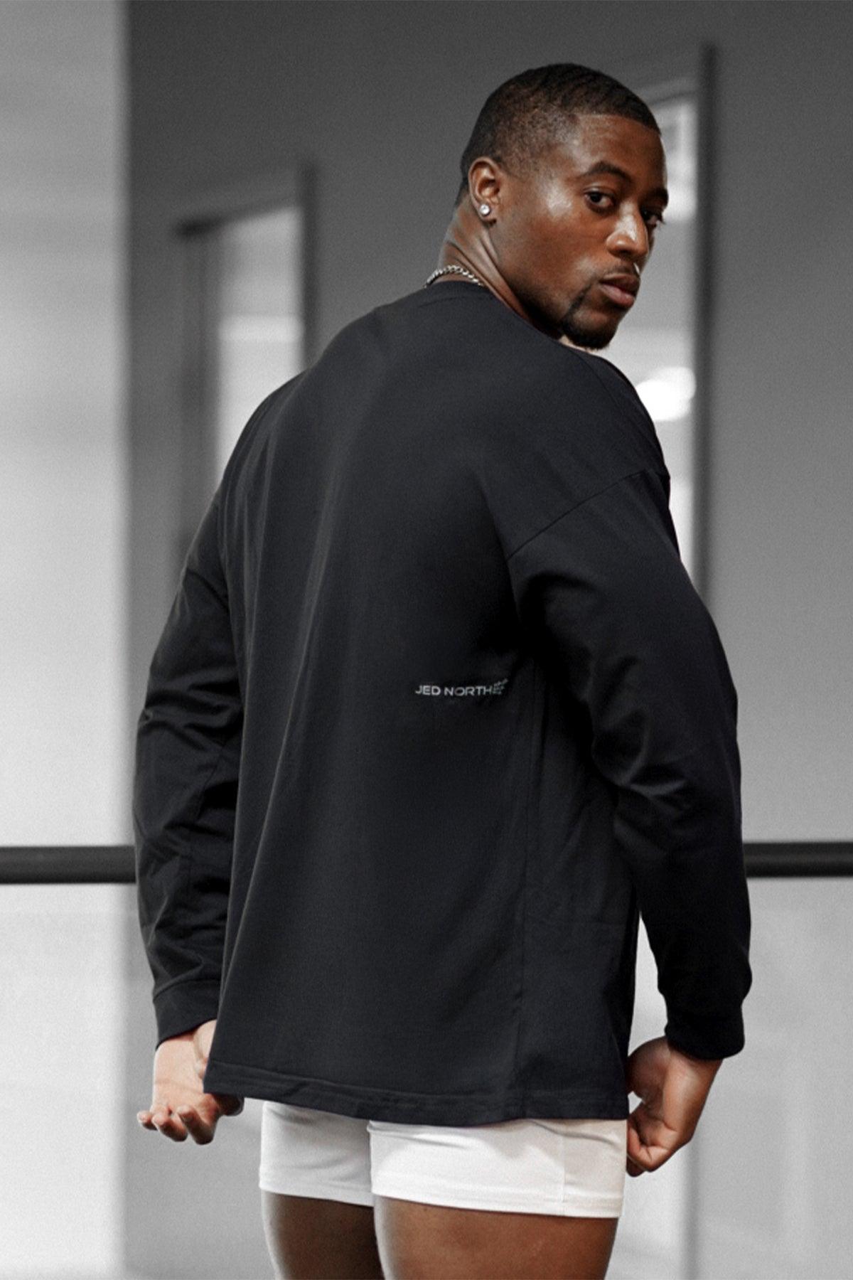 Energy Oversized Long Sleeve T-Shirt 2.0 - Obsidian Black – Jed North