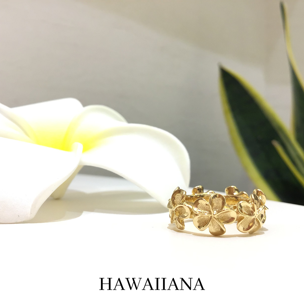 ハワイアナiwaki プルメリアピンキーリング【ハワイアンジュエリー