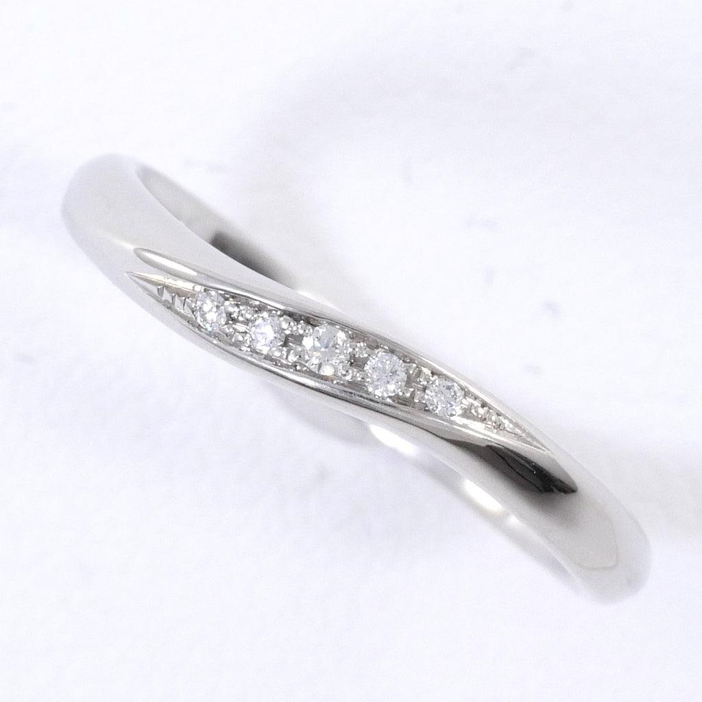 銀座ダイヤモンドシライシ PT950 リング 7号 ダイヤ 0.025 総重量約2.6