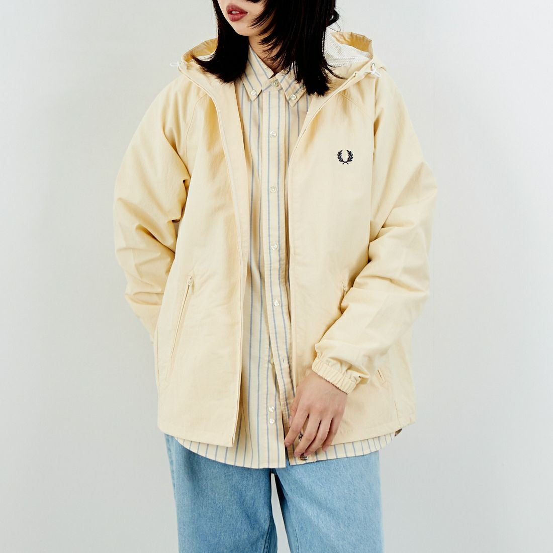 FRED PERRY [フレッドペリー] 別注 フード刺繍 ナイロンシェル