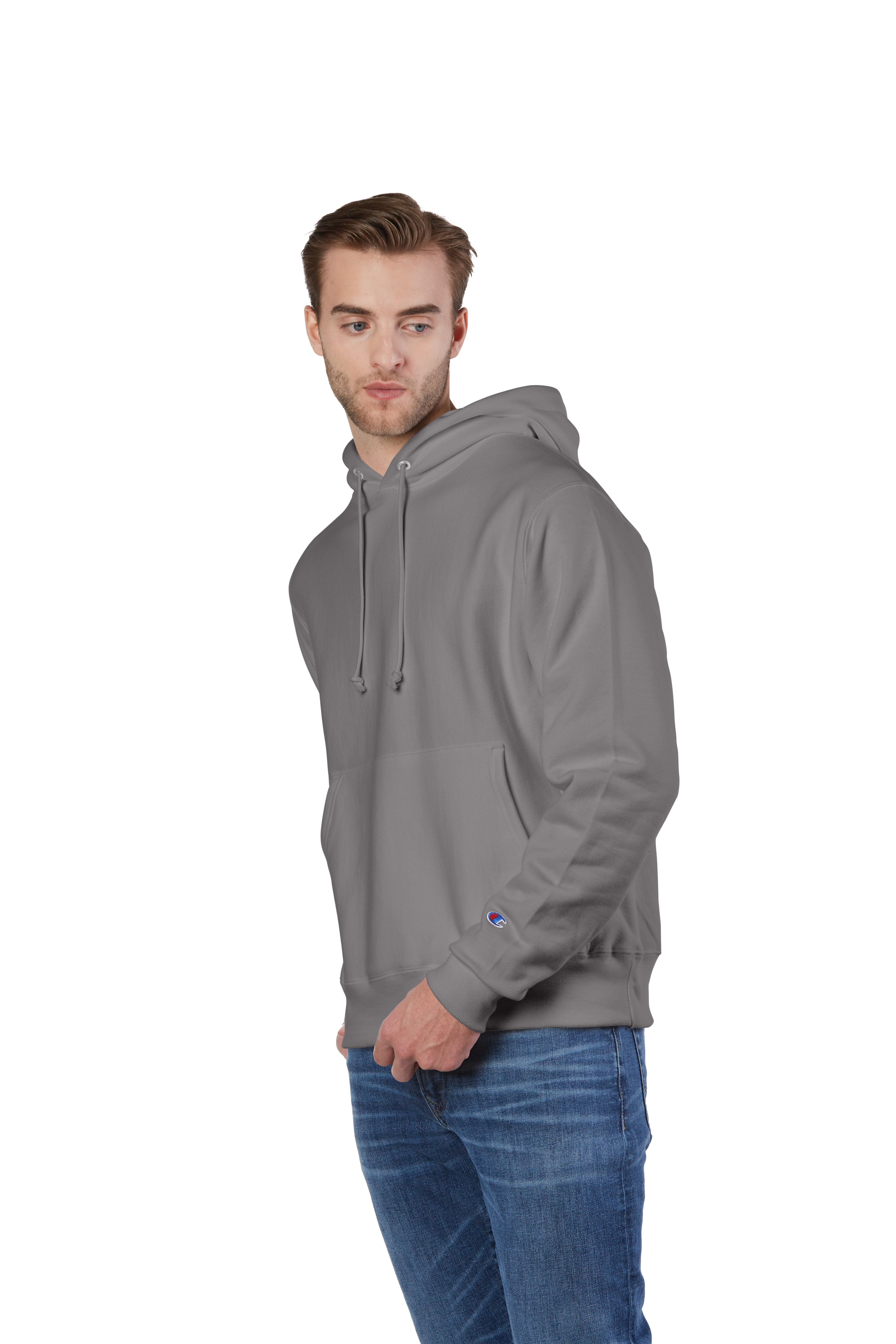 Champion Reverse Weave® Pullover Hoodie S1051 Stone Gray | Jiffy
