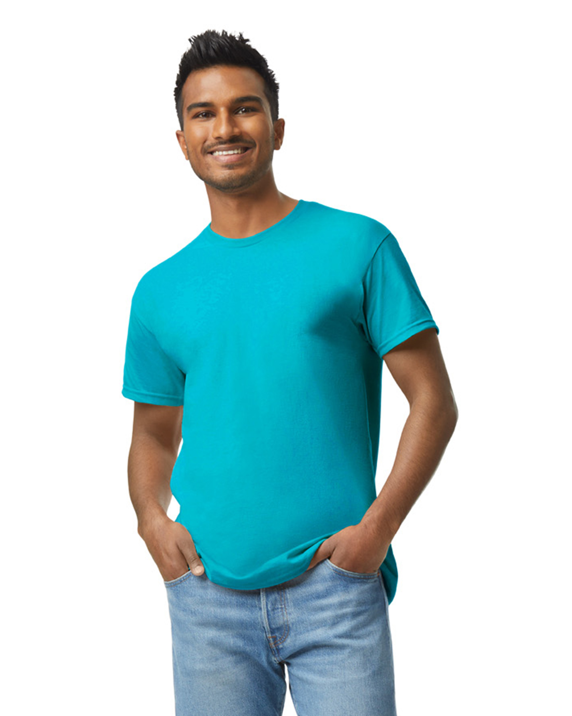 Gildan Unisex Heavy Cotton™ T Shirt G500 Tropical Blue | Jiffy