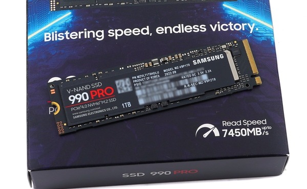 Samsung SSD 990 PRO 1TB」をレビュー。性能も電力効率もトップクラス