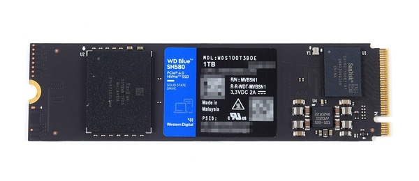 WD Blue SN580 1TB / 2TB」をレビュー。高コスパ・低消費電力な