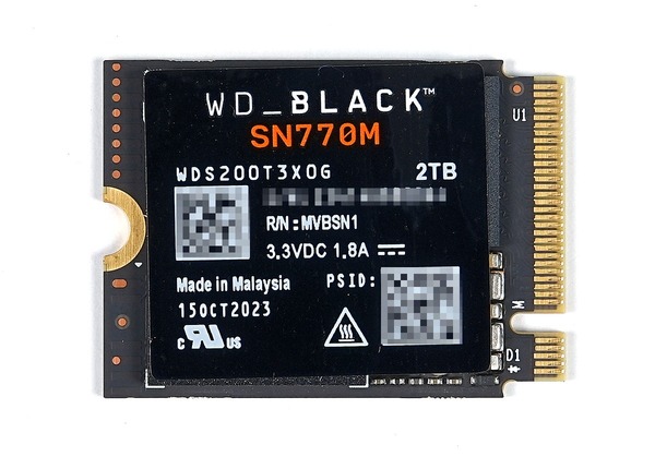 WD_BLACK SN770M 1TB / 2TB」をレビュー。SN770の高性能が2230サイズに