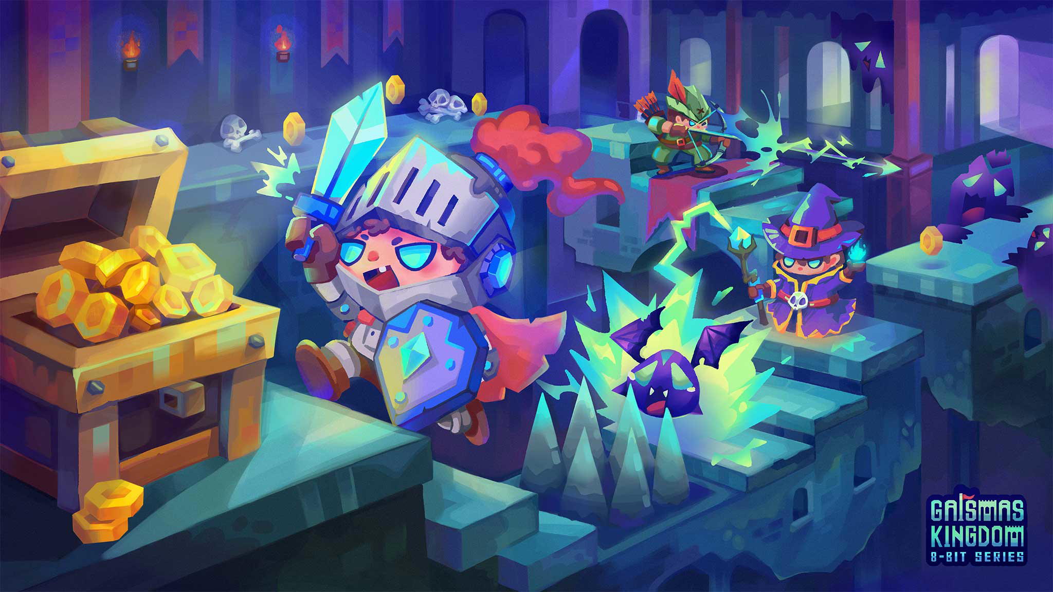 8-Bit series - Gaismas Kingdom artisan keycaps