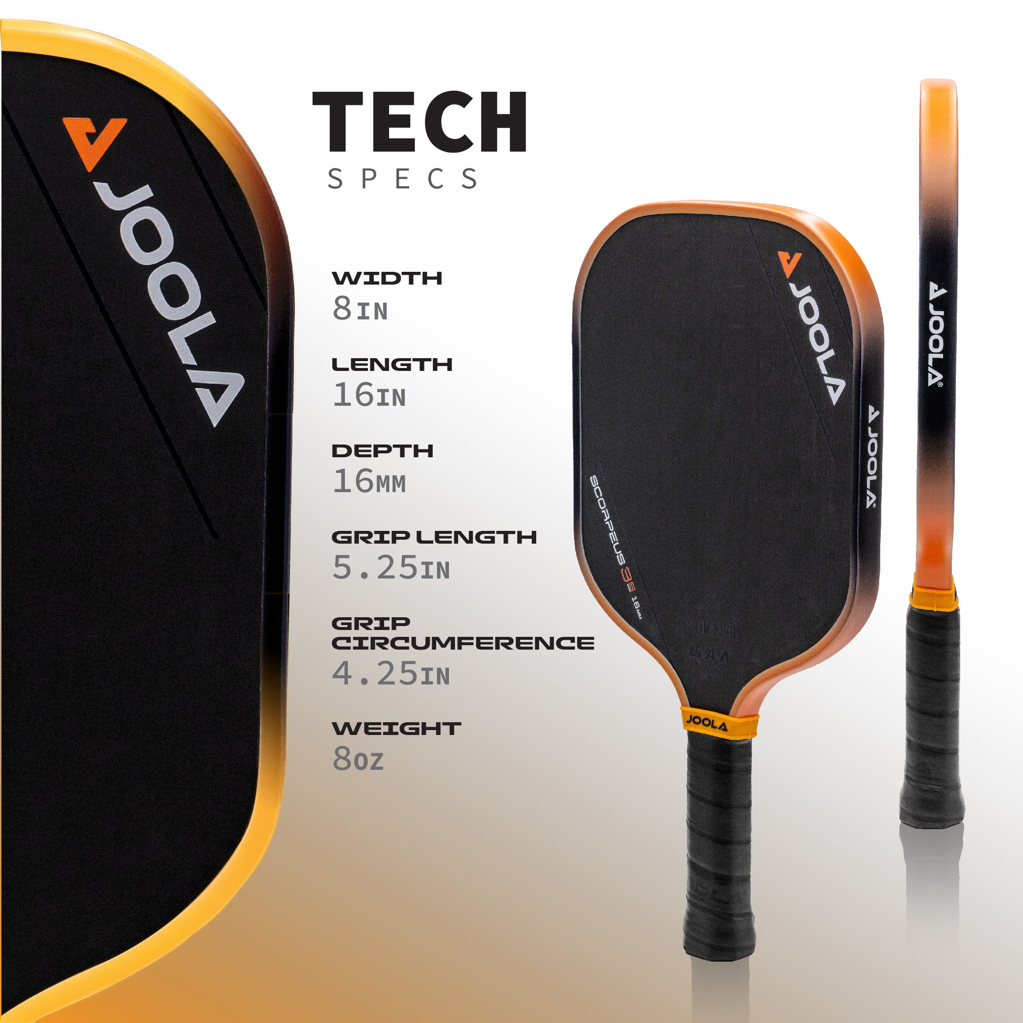 JOOLA Collin Johns Scorpeus 3S 16mm Pickleball Paddle - JOOLA USA