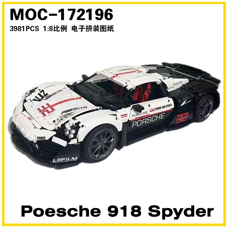 3981pcs MOC-172169 Porsche 918 Spyder 1:8 – Joy Bricks