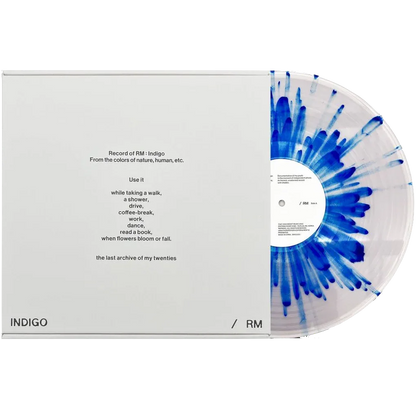 RM (BTS) - Indigo (Limited Edition, Clear & Blue Splatter Vinyl